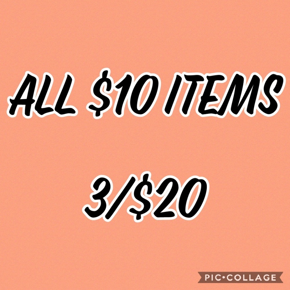 All $10 items 3/$20